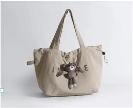 Bear Plush Shoulder Bag – Milk Tea